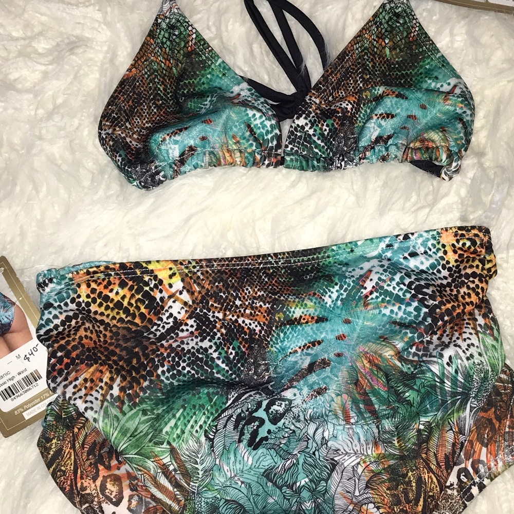 Heat palm leopard bikini